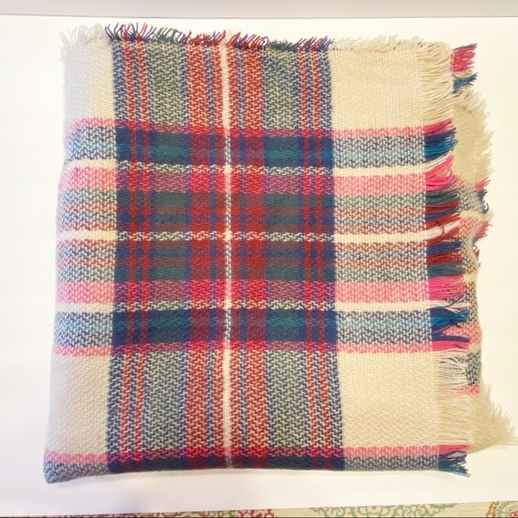 Plaid Blanket Scarf Wrap - Picture 1 of 5